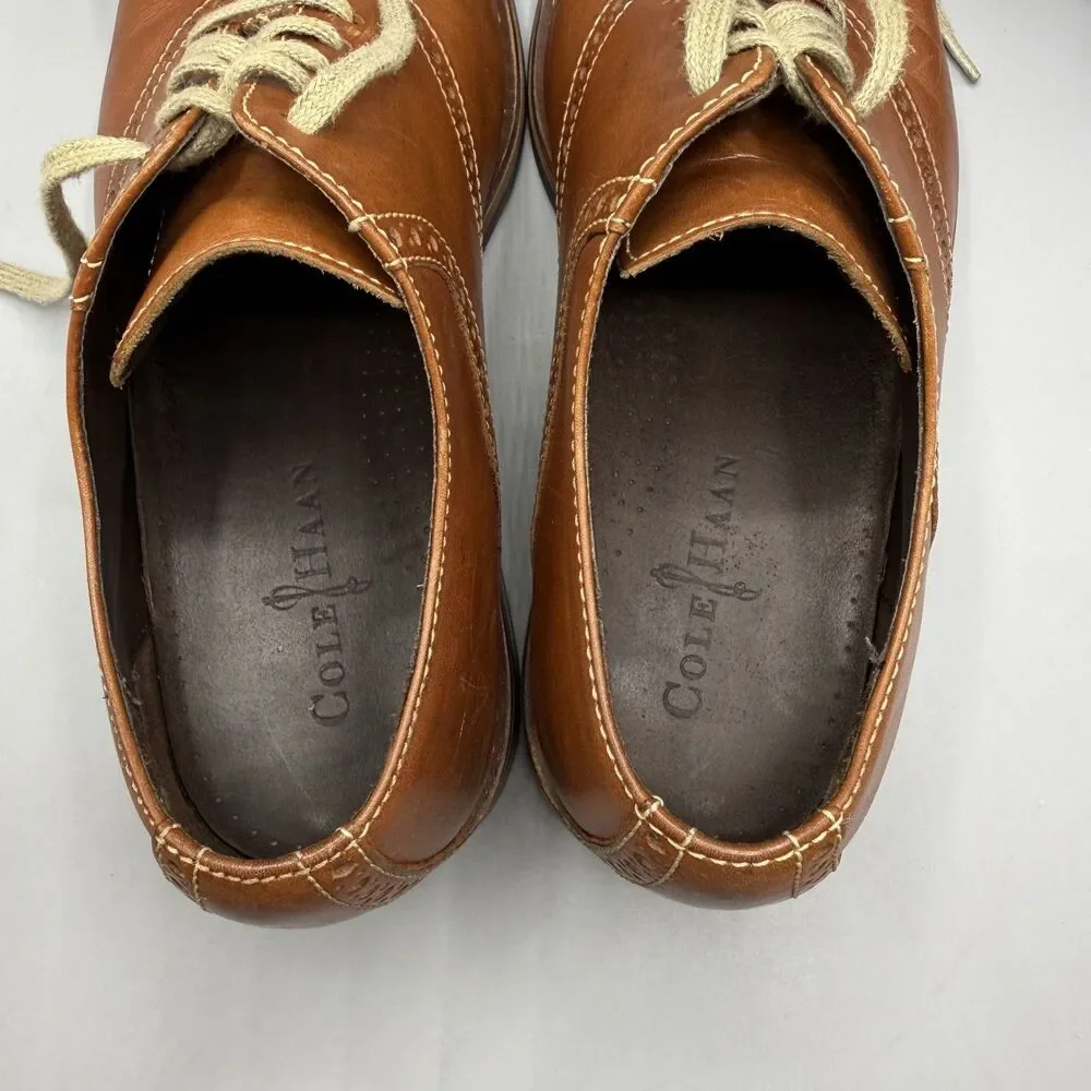 Cole Haan Drake Leather Oxfords Shoes Men's Brown Size 10 M